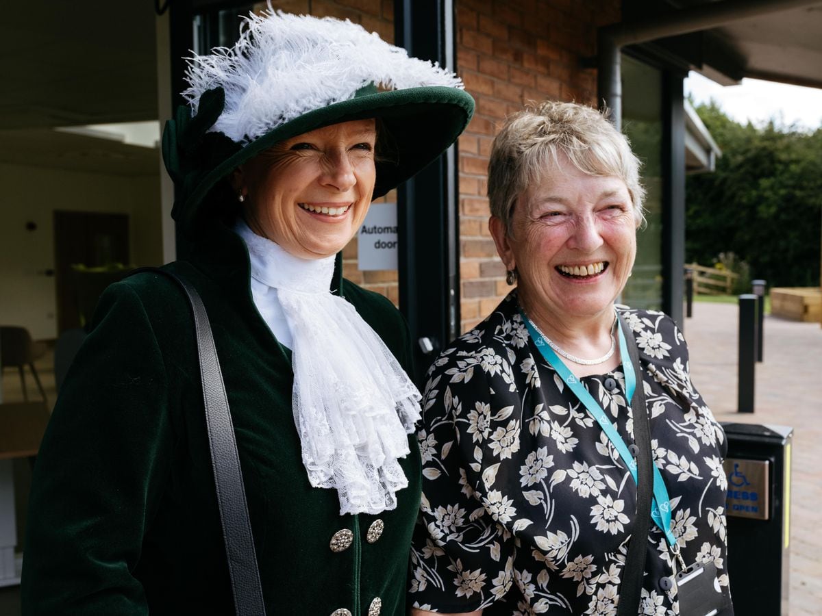 Shropshire's High Sheriff Selina Graham and Severn Hospice chair Jeanette Whitford, during a visit to the charity.