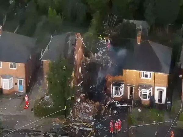 The aftermath of the explosion. Photo: West Midlands Fire Service