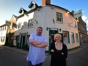 The Coach and Horses manager, Dean Morris, and bar person Nikki Davies