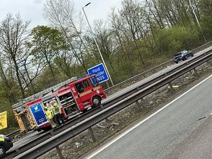 Emergency services at the scene of the crashes on the M6. Photo: @CMPG