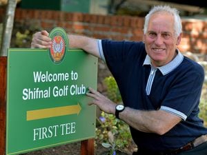 LAST COPYRIGHT SHROPSHIRE STAR STEVE LEATH 08/04/2022..Words by Joe Edwards.  Pic at Shifnal Golf Course, where Greens Man Peter Leath, 63 , from Sherrifhales, is leaving after 47 years service..