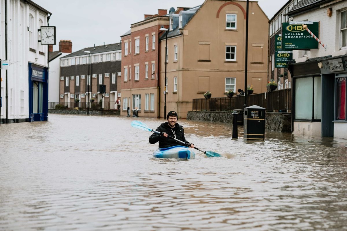 Flooding in Coleham, Shrewsbury