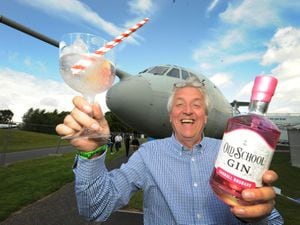 Giving a gin masterclass on board a VC10 aircraft, founder of Gin Jamboree Gin School Andrew Wilson, of Eccleshall, during Cosford Food Festival, at RAF Museum Cosford.
