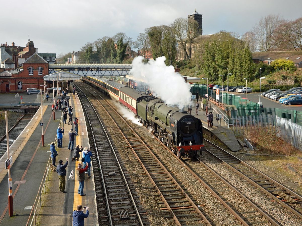 70000 Britannia passed through Shropshire and Staffordshire while on test last year. Photo: David Stubbings