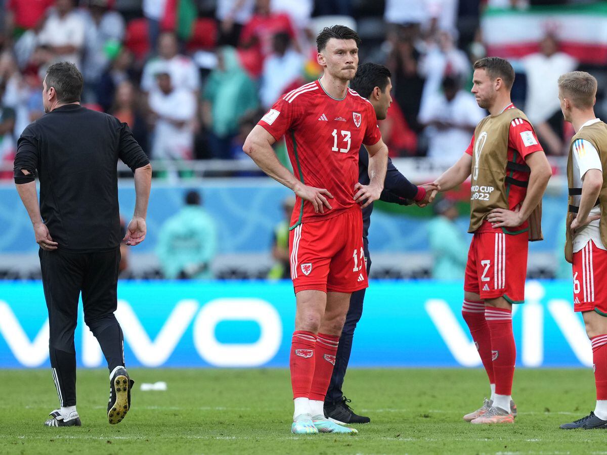 Wales' Kieffer Moore looks dejected after the FIFA World Cup Group B match at the Ahmad Bin Ali Stadium, Al-Rayyan. Picture date: Friday November 25, 2022. PA Photo. See PA story WORLDCUP Wales. Photo credit should read: Martin Rickett/PA Wire...RESTRICTIONS: Use subject to restrictions. Editorial use only, no commercial use without prior consent from rights holder..