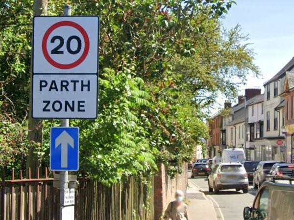 A one-way sign in Presteigne. Photo: Google