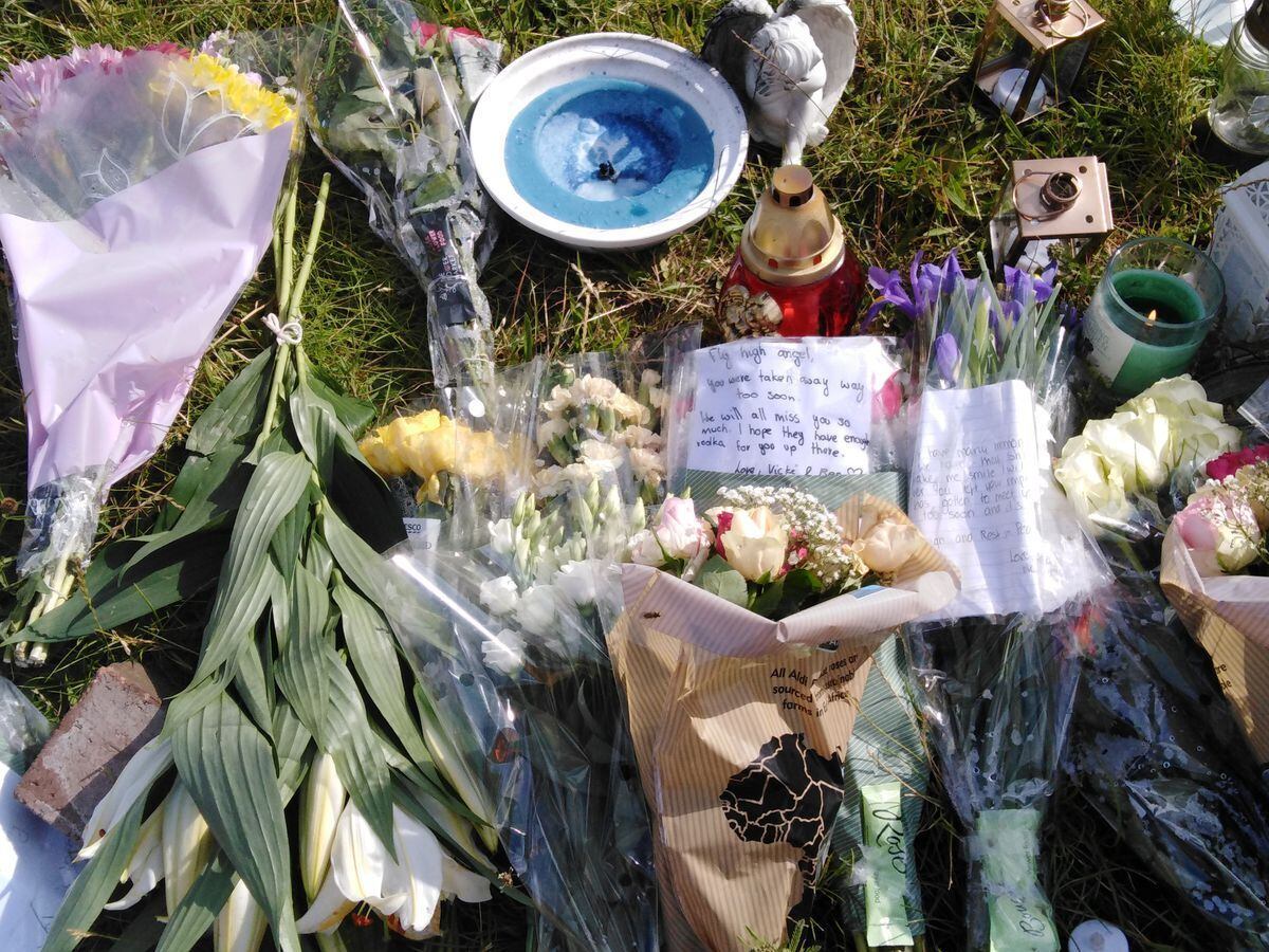 Floral tributes to Dawid Kurdziel after his death