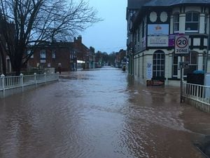 Environment Agency pictures of flooding in Tenbury Wells