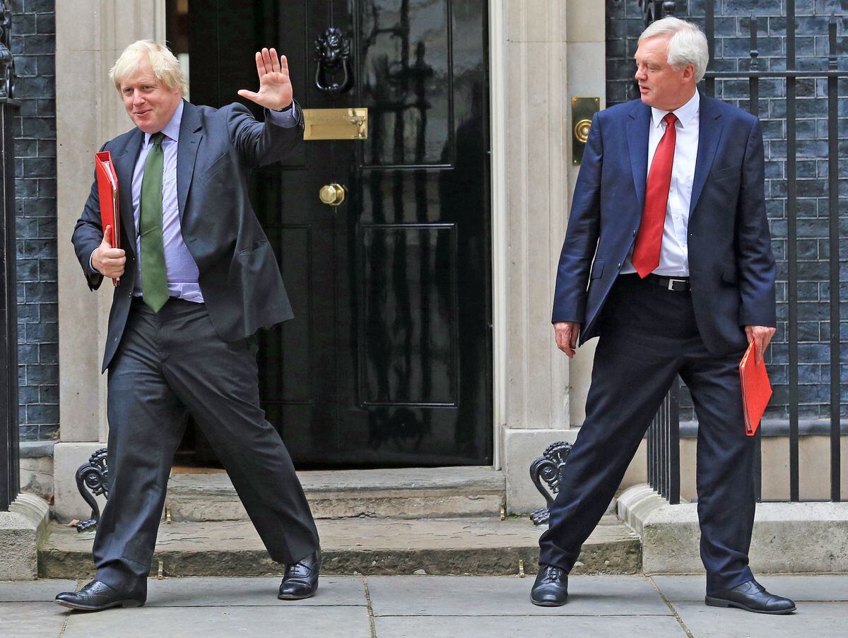 Happier times for Boris Johnson and Tory grandee David Davis