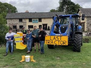 The recent tractor run raised £1,200 