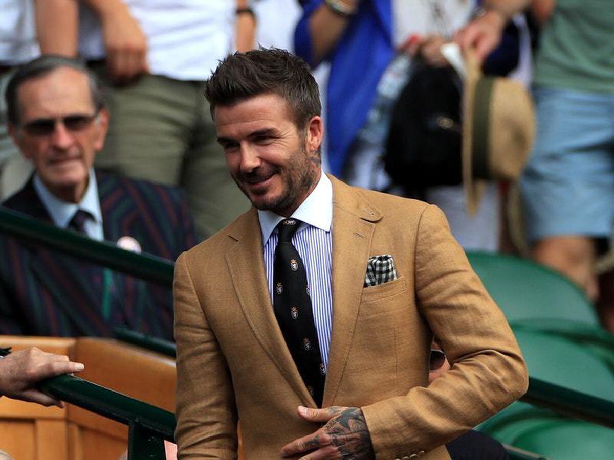 David Beckham has his eye on the ball with stylish attire at Wimbledon ...