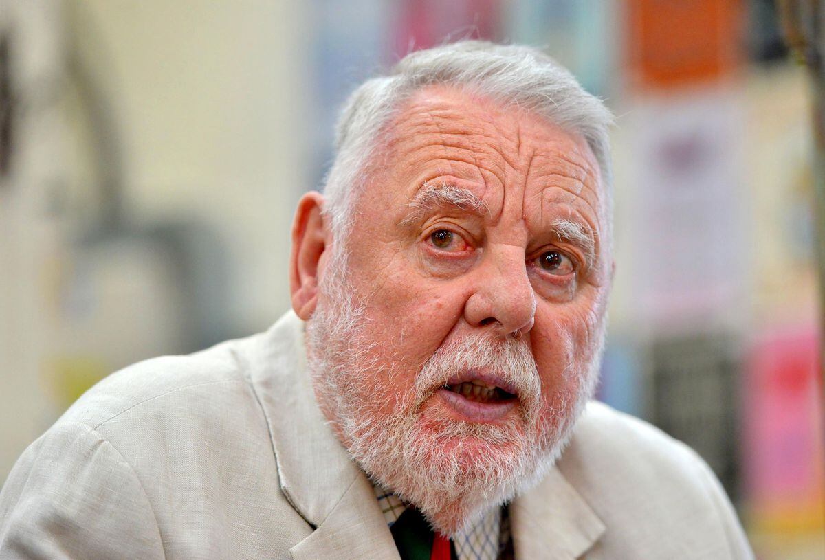 Terry Waite during a visit to the British Ironworks Centre in Oswestry