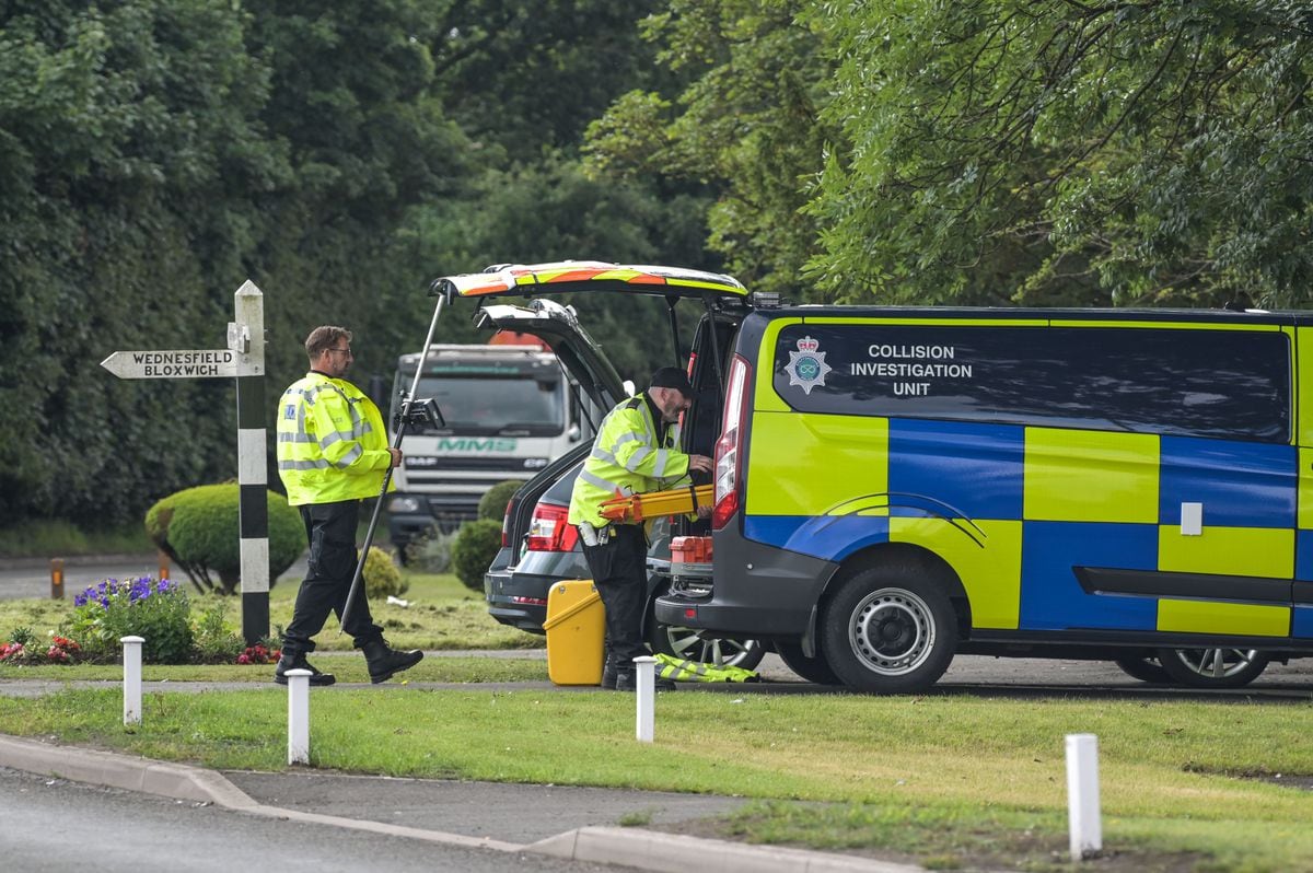 Collision investigators at Cannock Road. Photo: SnapperSK