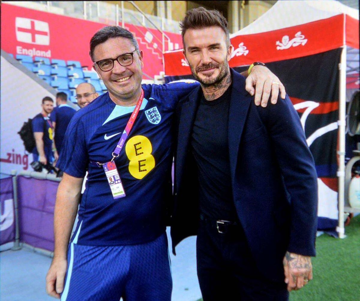 Neil Jones with David Beckham