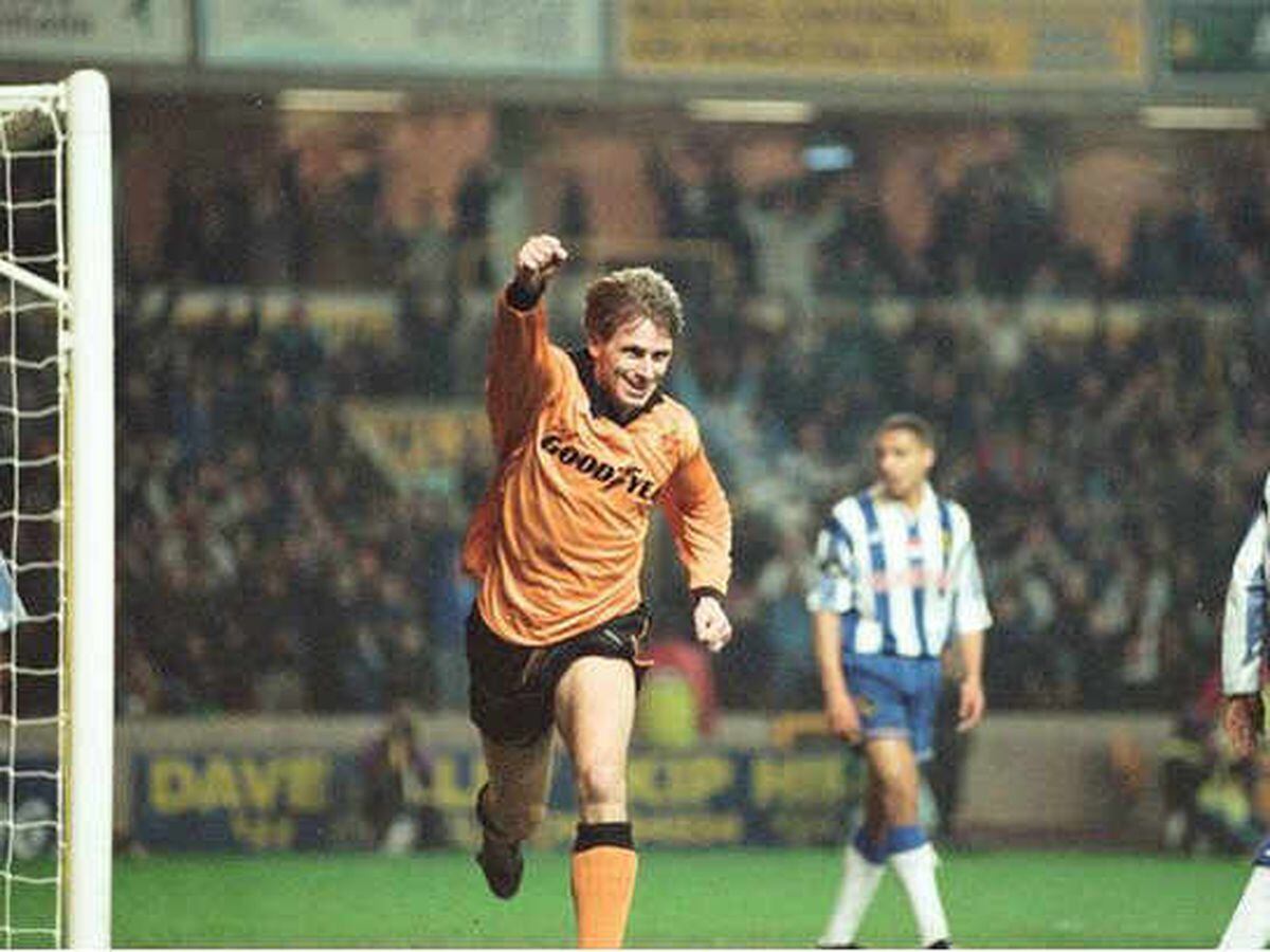 David Kelly celebrates scoring in a dramatic FA Cup tie with Sheffield Wednesday, which Wolves won on penalties