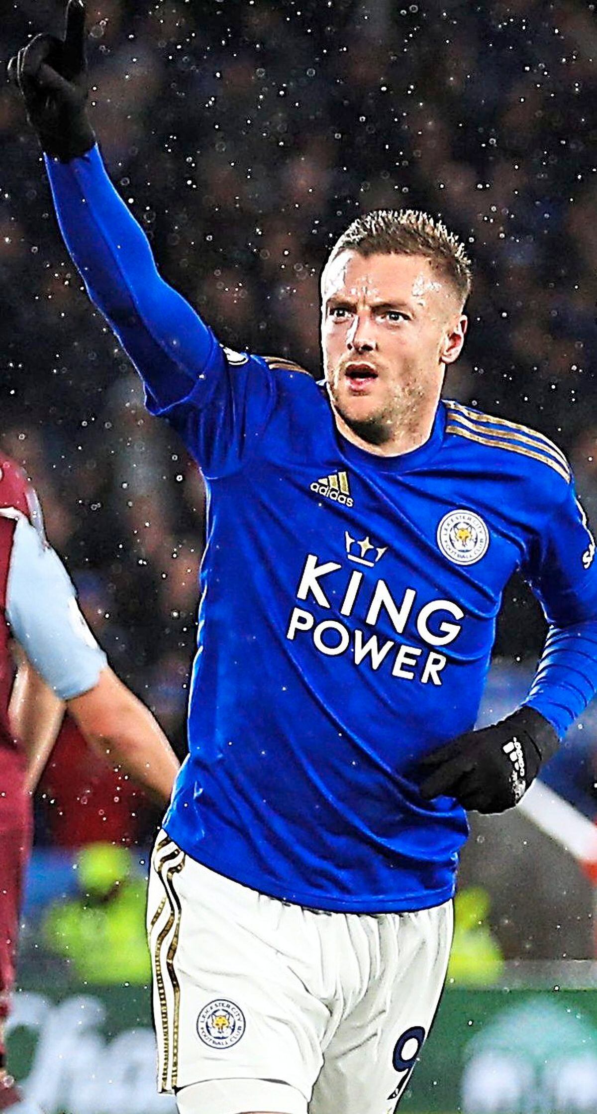 
              
Leicester City's Jamie Vardy celebrates scoring his side's third goal of the game during the Premier League match at the King Power Stadium, Leicester. PA Photo. Picture date: Monday March 9, 2020. See PA story SOCCER Leicester. Photo credit should read: Nigel French/PA Wire. RESTRICTIONS: EDITORIAL USE ONLY No use with unauthorised audio, video, data, fixture lists, club/league logos or "live" services. Online in-match use limited to 120 images, no video emulation. No use in betting, games or single club/league/player publications.
            

