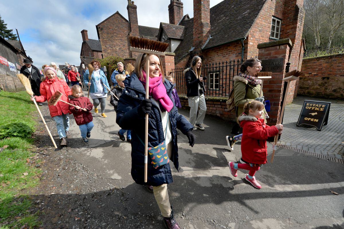Hundreds joined the procession as part of the Blists Hill 50th birthday celebrations.