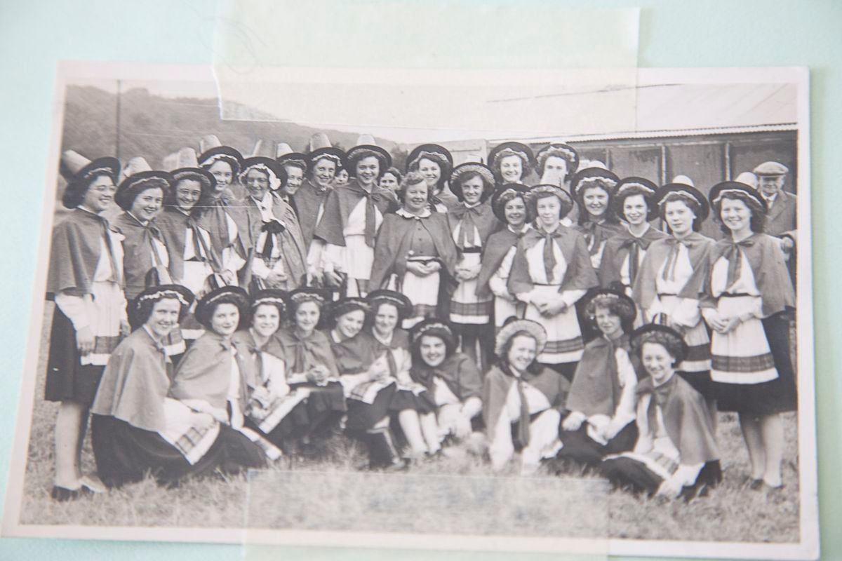 The Coedpoeth Choir which competed in 1947 – and went on to win at the National Eisteddfod in Colwyn Bay that year.