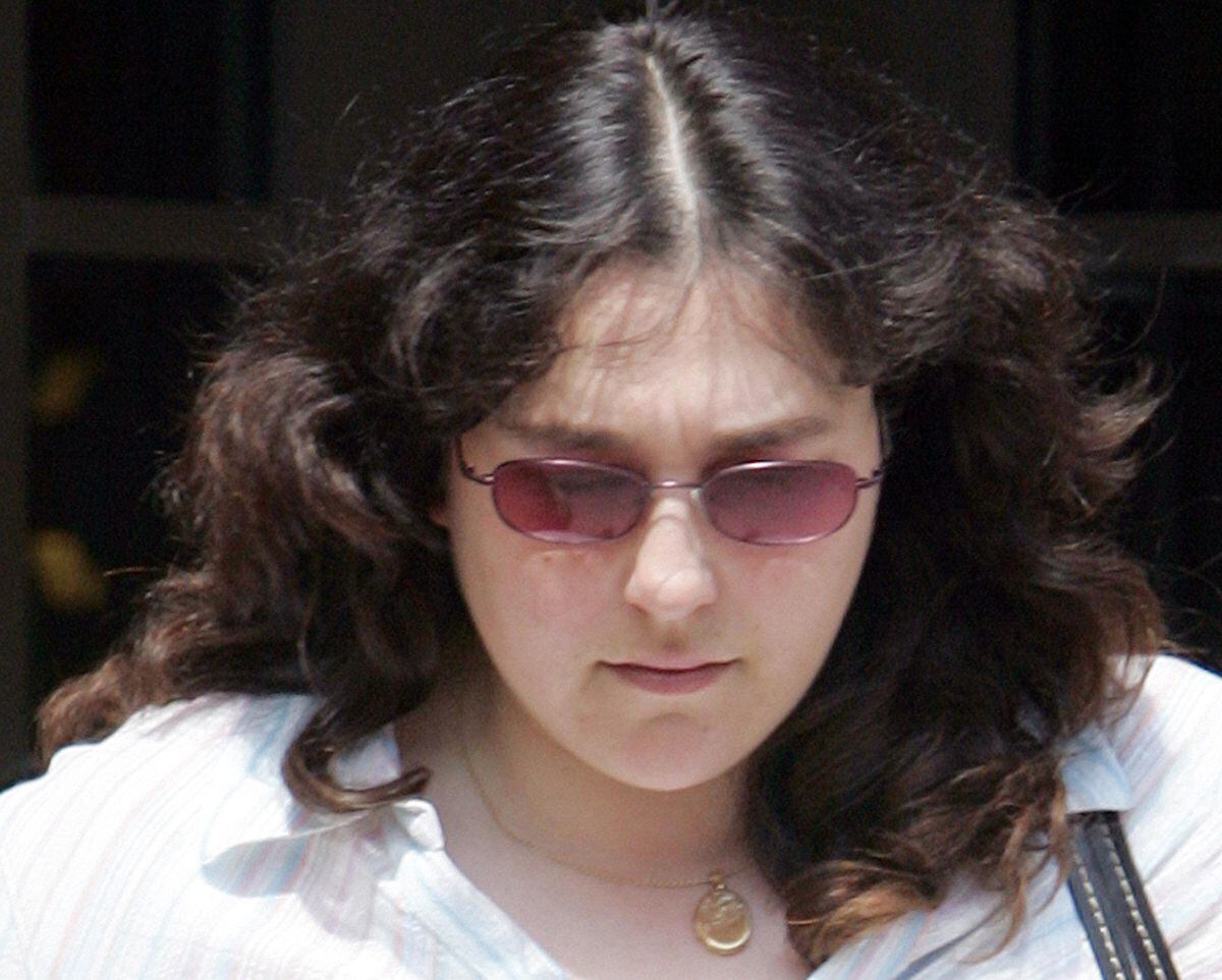 Maria Hendy leaving Blackfriars Crown Court in London at the end of Robert Hendy-Freegard's trial in June 2005
