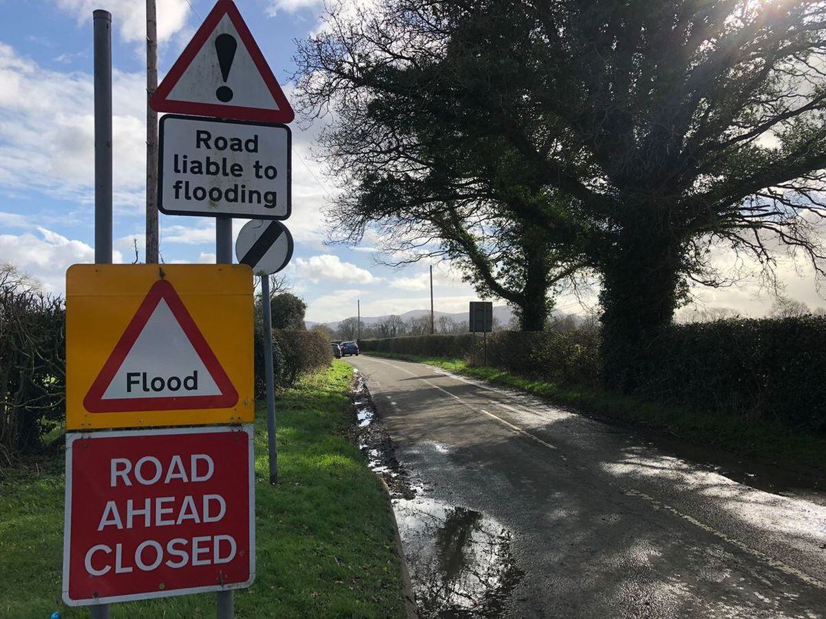 Some roads are underwater. Picture: Shropshire Council
