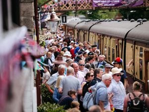 The hugely popular Severn Valley Railway in Bridgnorth on Jubilee day