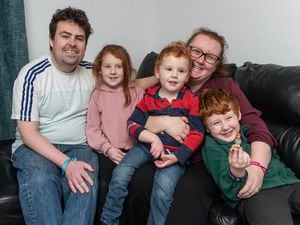 Cancer survivor Will Bowen from Telford with his family