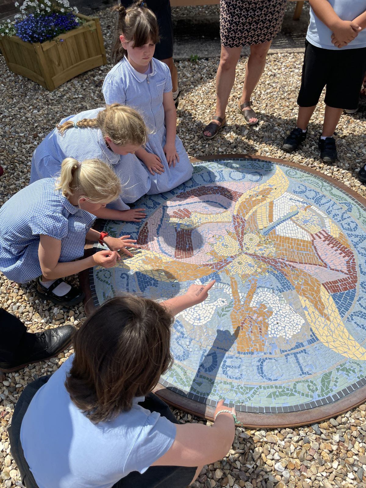 The mosaic at Meole Brace CofE Primary