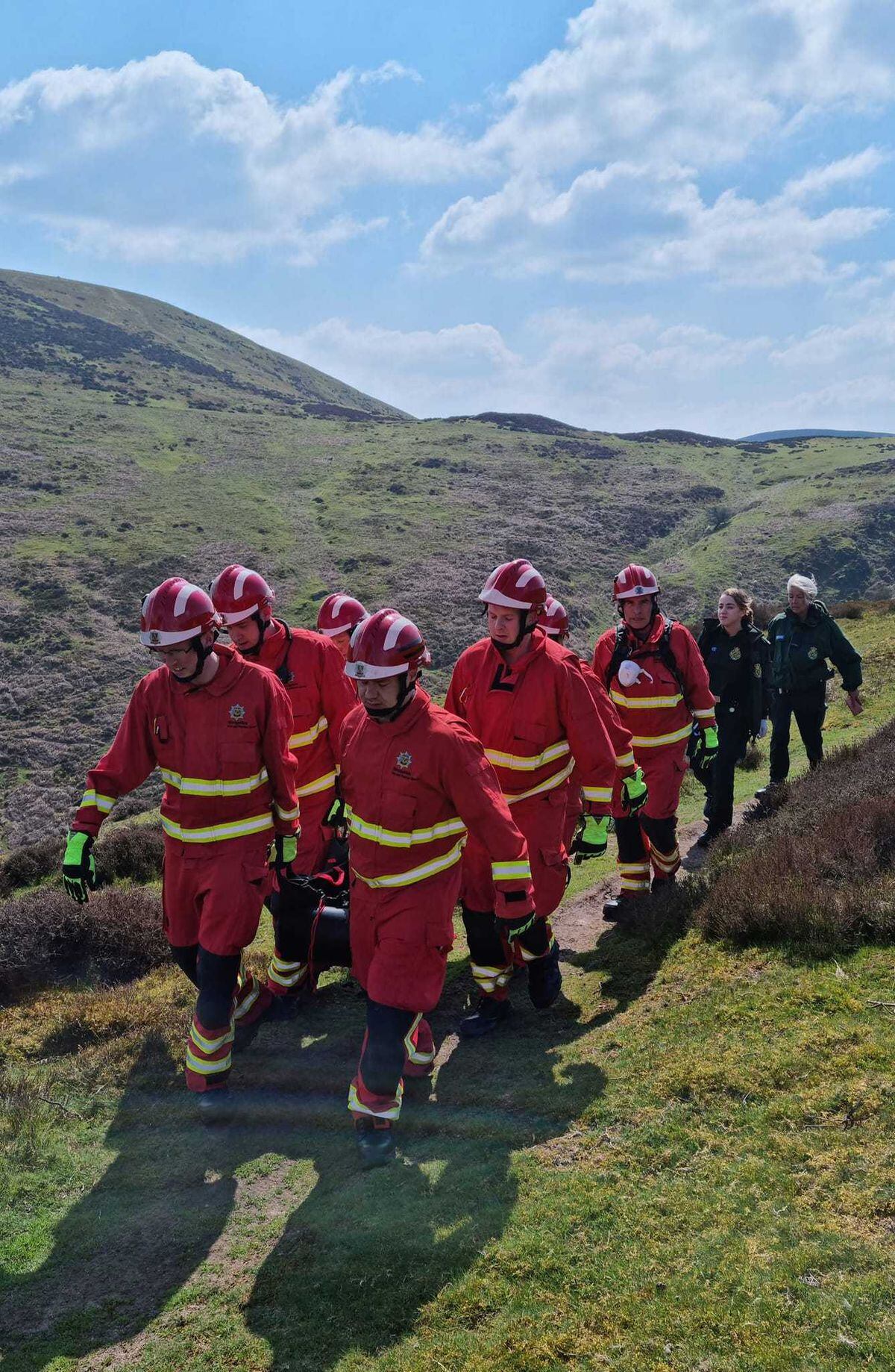 Photos from the rescue, from Church Stretton Fire Station