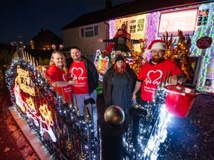 LAST COPYRIGHT SHROPSHIRE STAR JAMIE RICKETTS 25/11/2022 - The Pickering Christmas Lights 2022 in Dawley, Telford - raising money for The Britain Heart Foundation. Organised by Shaun Pickering in his family..