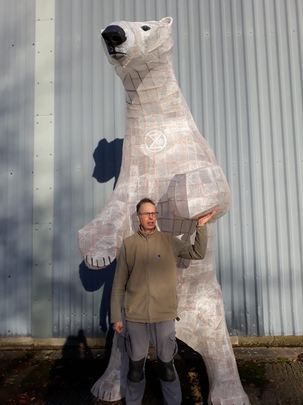 Bamber Hawes with Clarion the Bear