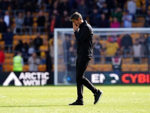 
              
Wolverhampton Wanderers manager Bruno Lage reacts following the Premier League match at Molineux Stadium, Wolverhampton. Picture date: Saturday September 17, 2022. PA Photo. See PA story SOCCER Wolves. Photo credit should read: Martin Rickett/PA Wire.


RESTRICTIONS: EDITORIAL USE ONLY No 
use with unauthorised audio, video, data, fixture lists, club/league logos or "live" services. Online in-match use limited to 120 images, no video emulation. No use in betting, games or single club/league/player publications.
            
