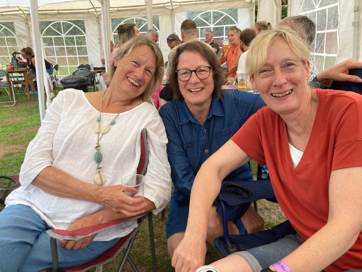 Sisters, June, Doreen and Anita enjoy the festival 