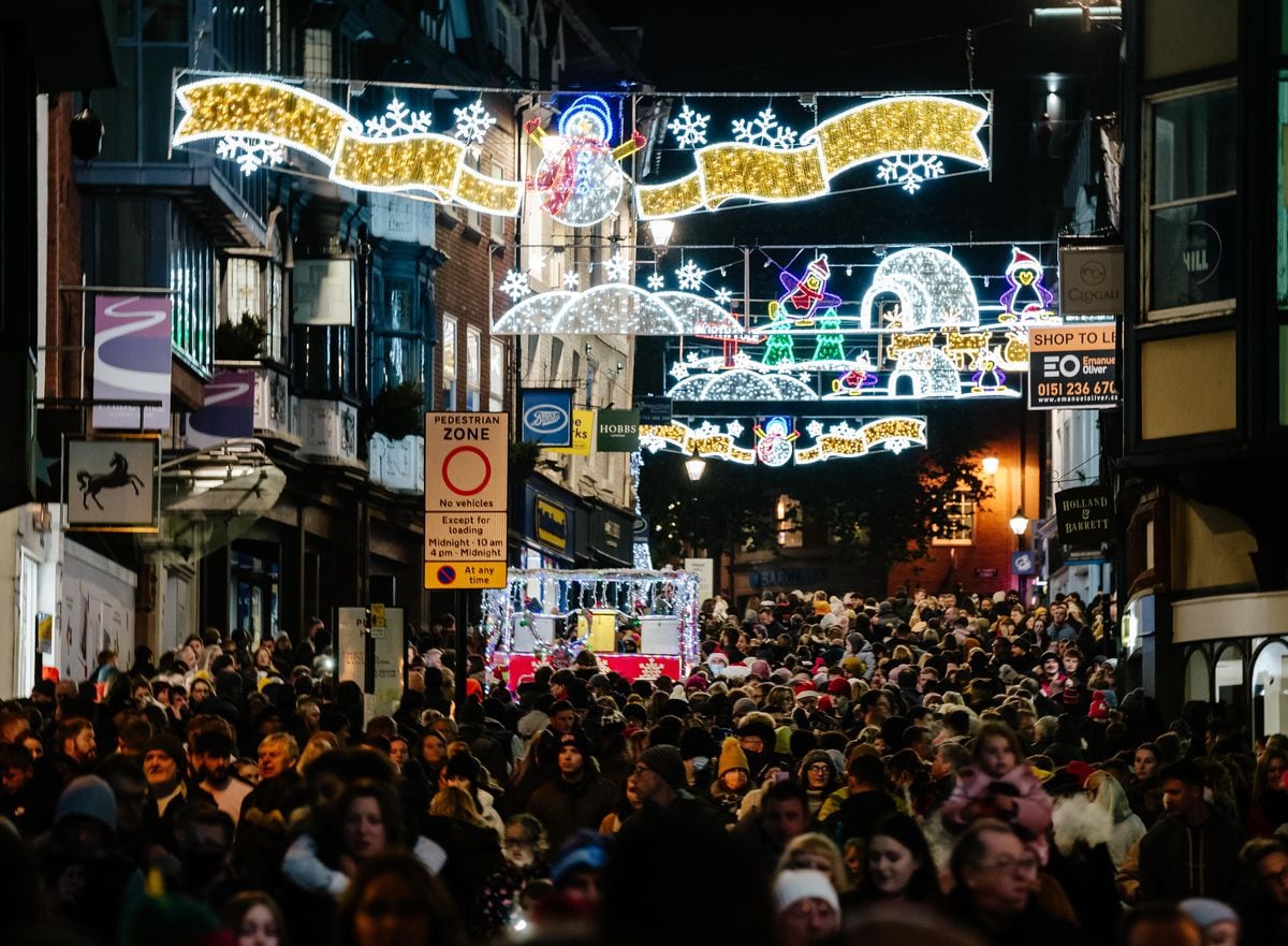 Last year's Shrewsbury Christmas Lights switch on in 2021