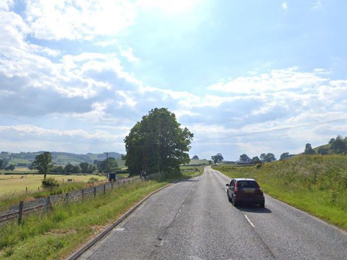 The A458 between Welshpool and Llanfair Caereinion. Photo: Google.