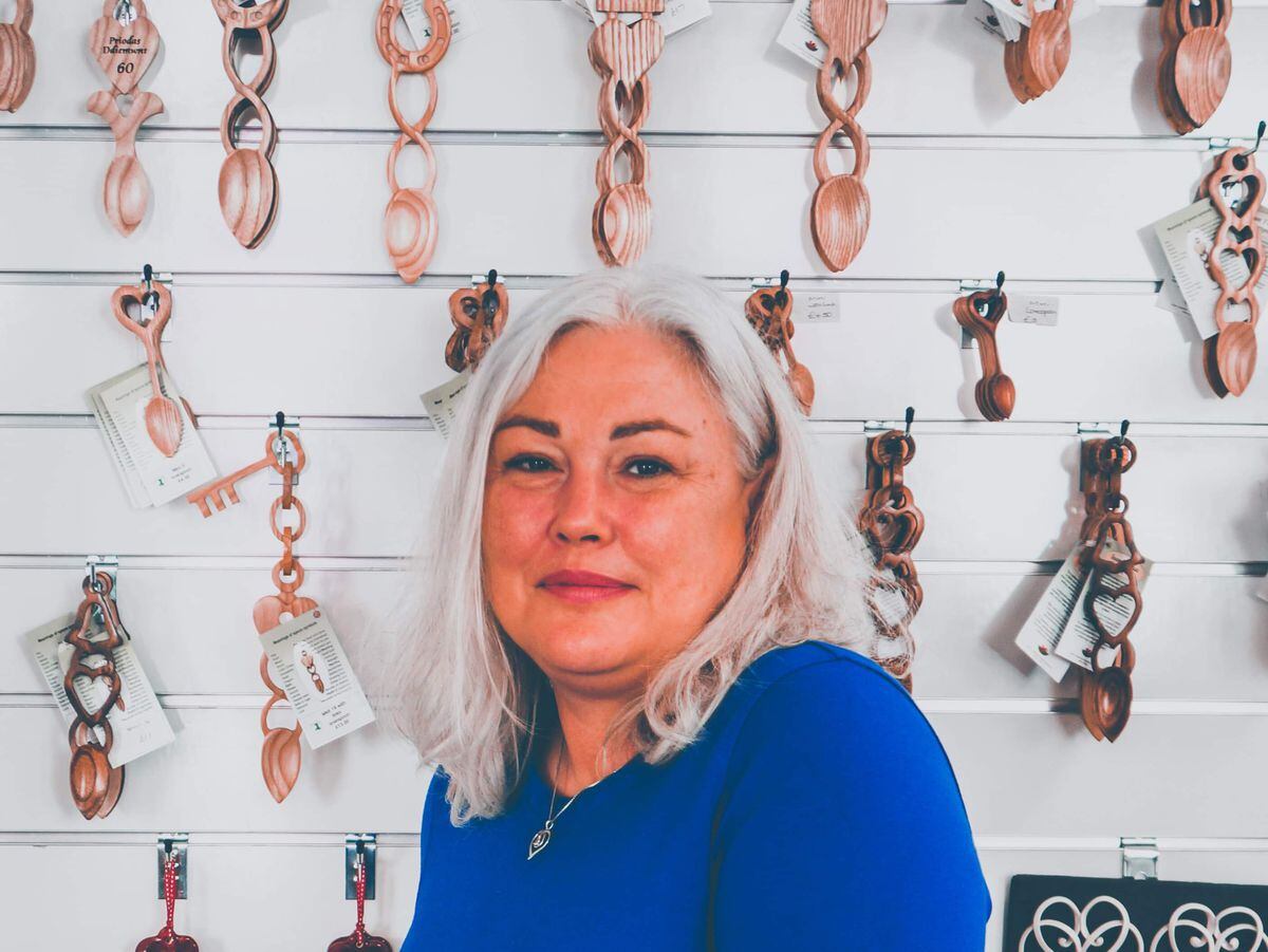Kathryn Greatorex, owner of Gifts of Wales, in her shop.