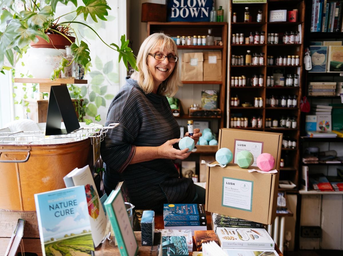 Deborah Alma of The Poetry Pharmacy in Bishop's Castle, which is going into partnership with Lush 
