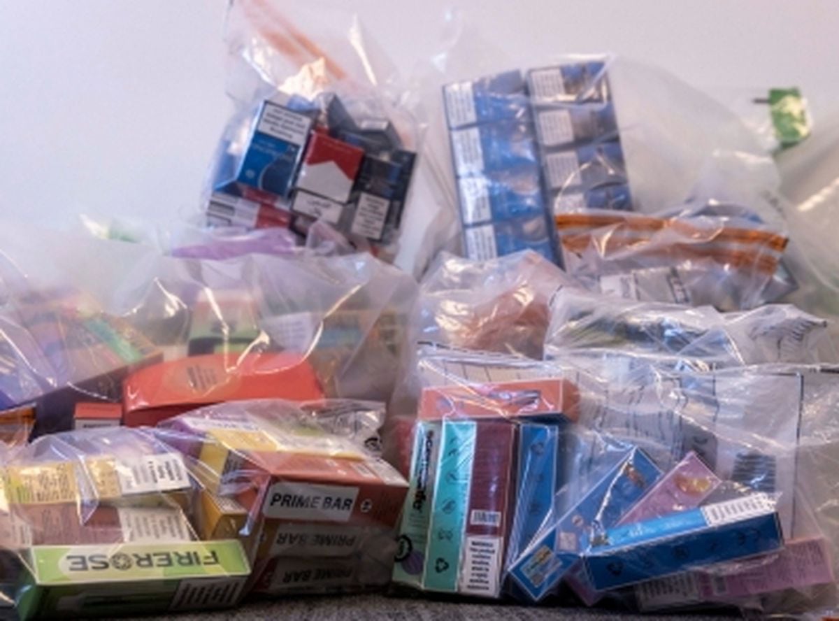 Cigarettes, tobacco and vapes have been seized in a series of raids