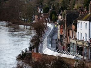 Flood barriers up in Ironbridge 