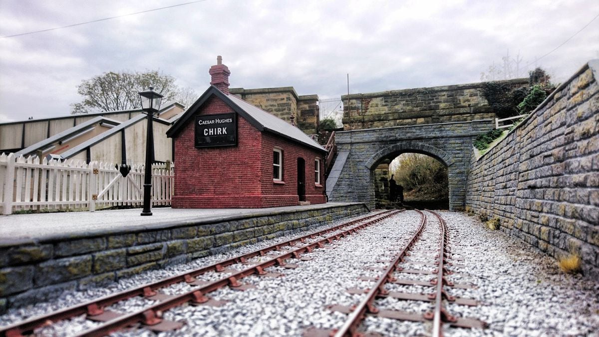 A close-up of a model of the Chirk station.  Photo courtesy of Glyn Valley Tramway Trust.