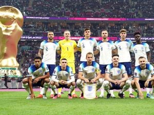 England line up before facing France