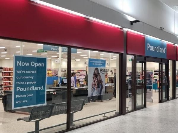 The former Wilko store in Nelson, Lancashire which re-opened as Poundland on Saturday just days after it closed