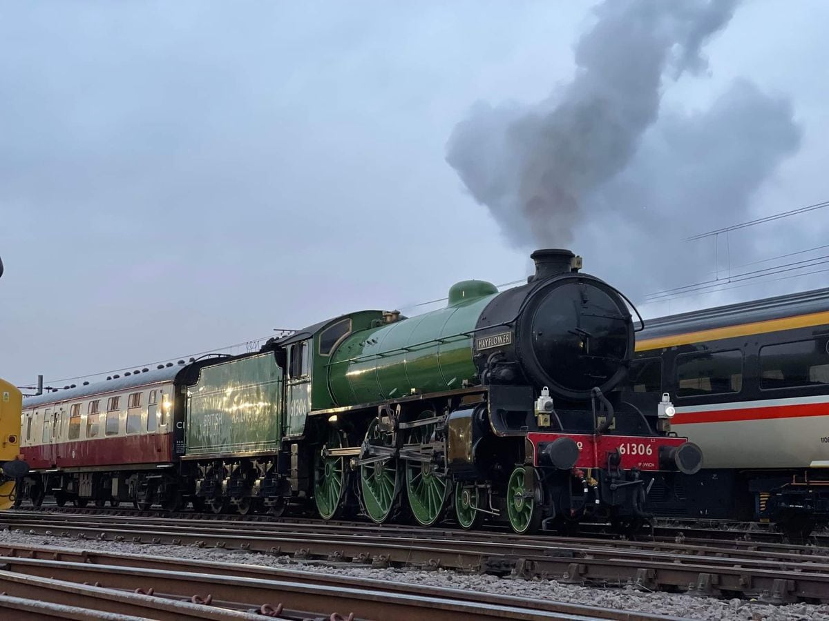 Steam locomotive No. 61306 Mayflower will be running through the county this week. Photo: Locomotive Services Group