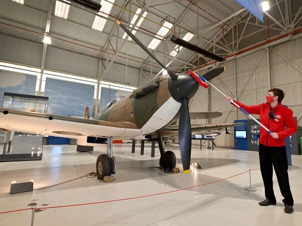 The Spitfire gets a good clean ahead of a busy year for the museum