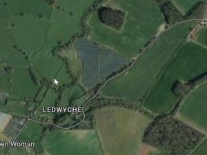 A Google image of Squirrel Lane showing the exisitng solar farm on the left and the site of the new proposed development on the right