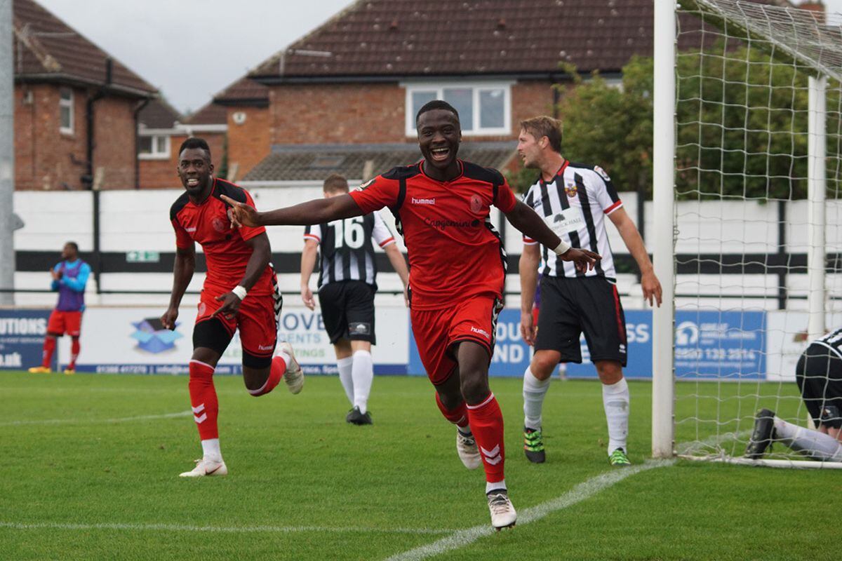Spennymoor Town and AFC Telford in action (Photos: David Nelson)