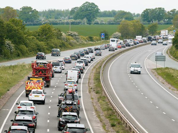 The incident closed a lane on the A5