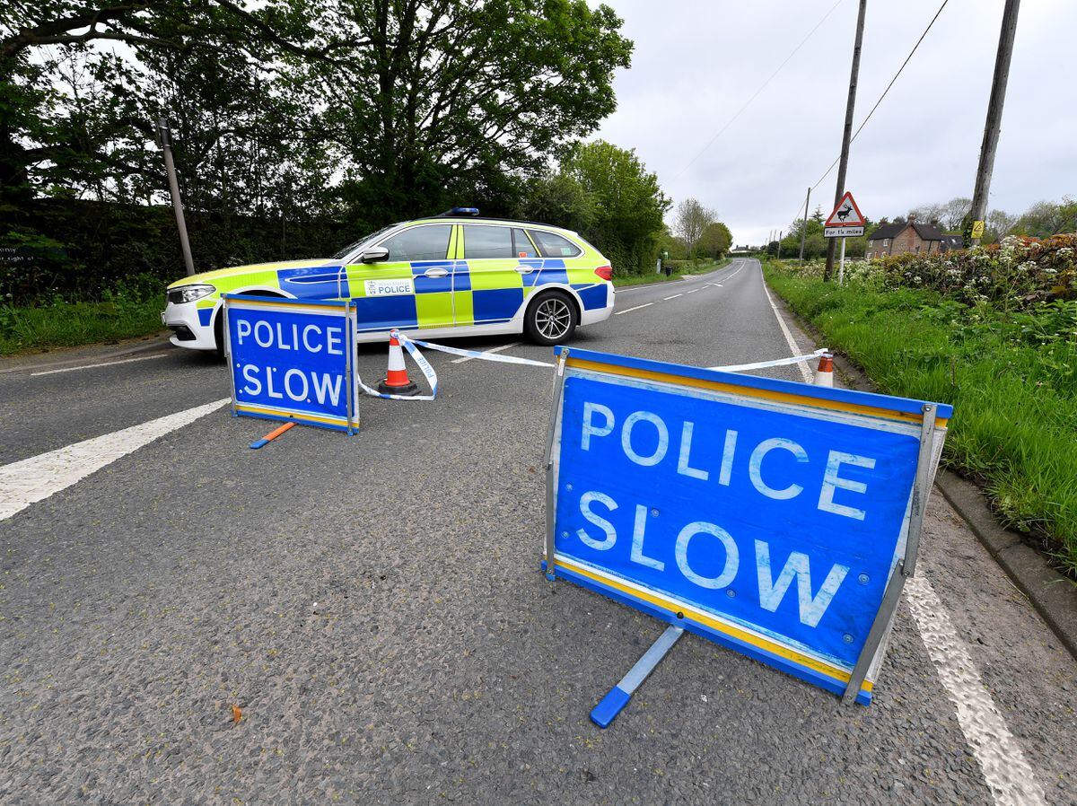 The road is still closed following the incident which took place on Wednesday evening