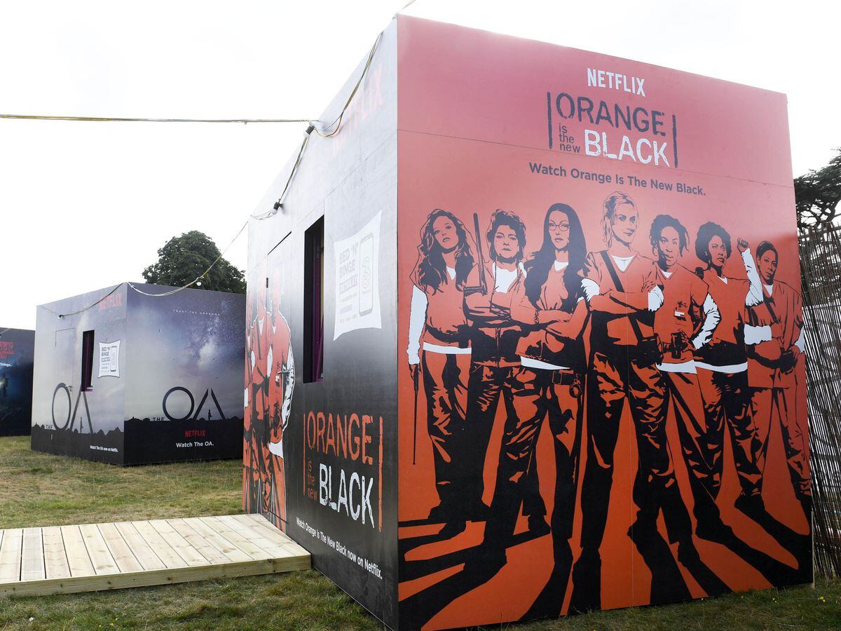 Exterior of the Orange is the new Black pod at the Bed n Binge retreat, the worldâs first binge-watching hotel