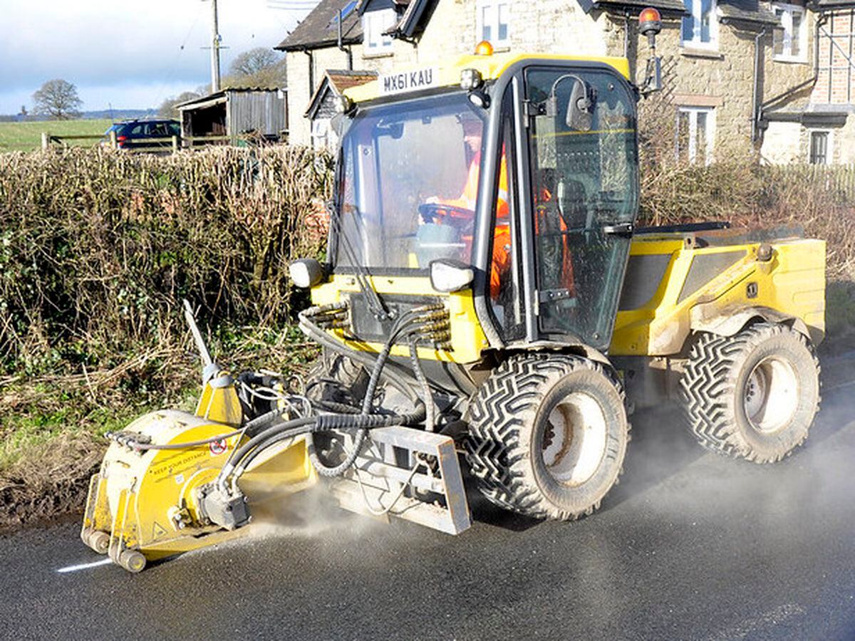 One of the council's repair vehicles in operation