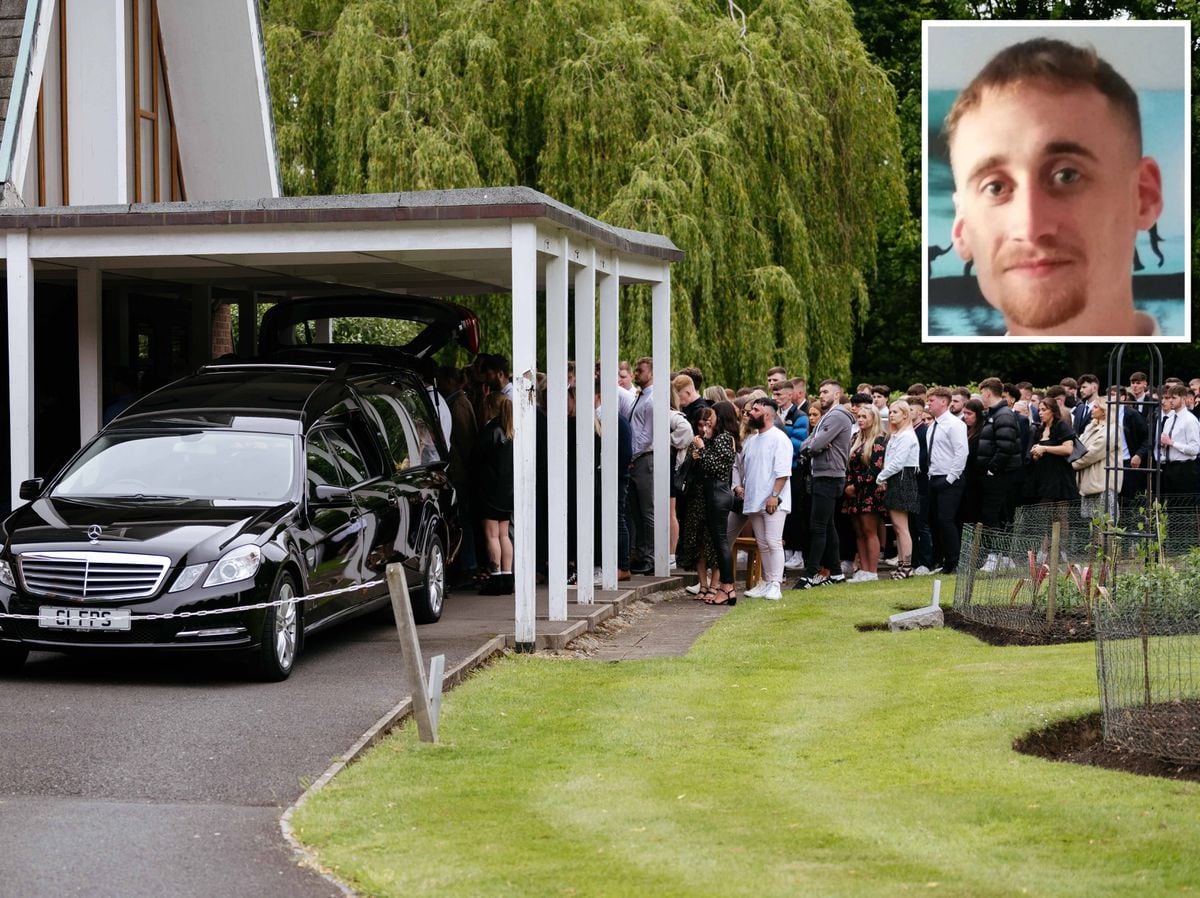 Hundreds turned out for Nathan Fleetwood's funeral at Emstrey Crematorium